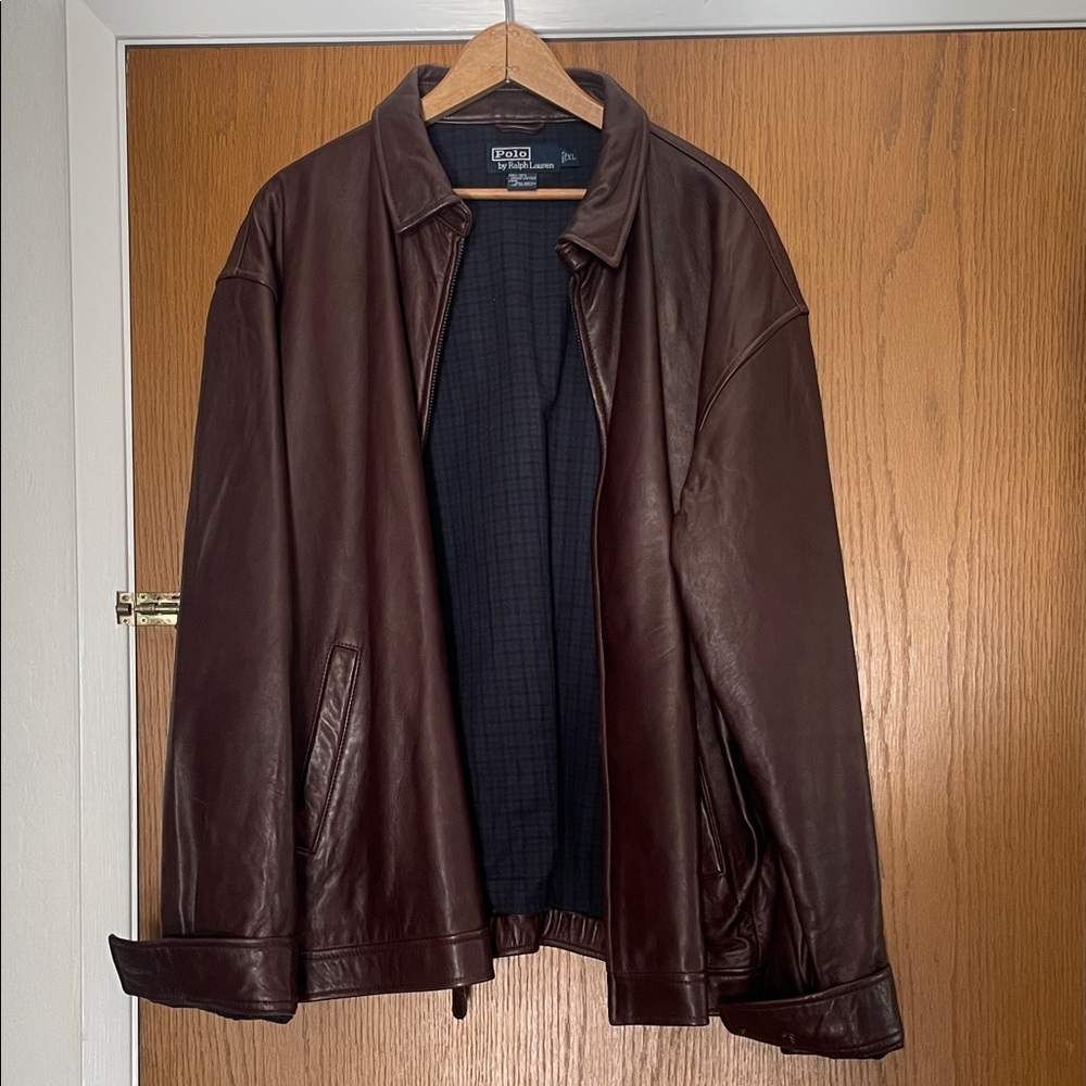 Polo Ralph Lauren Dark Brown Leather Jacket